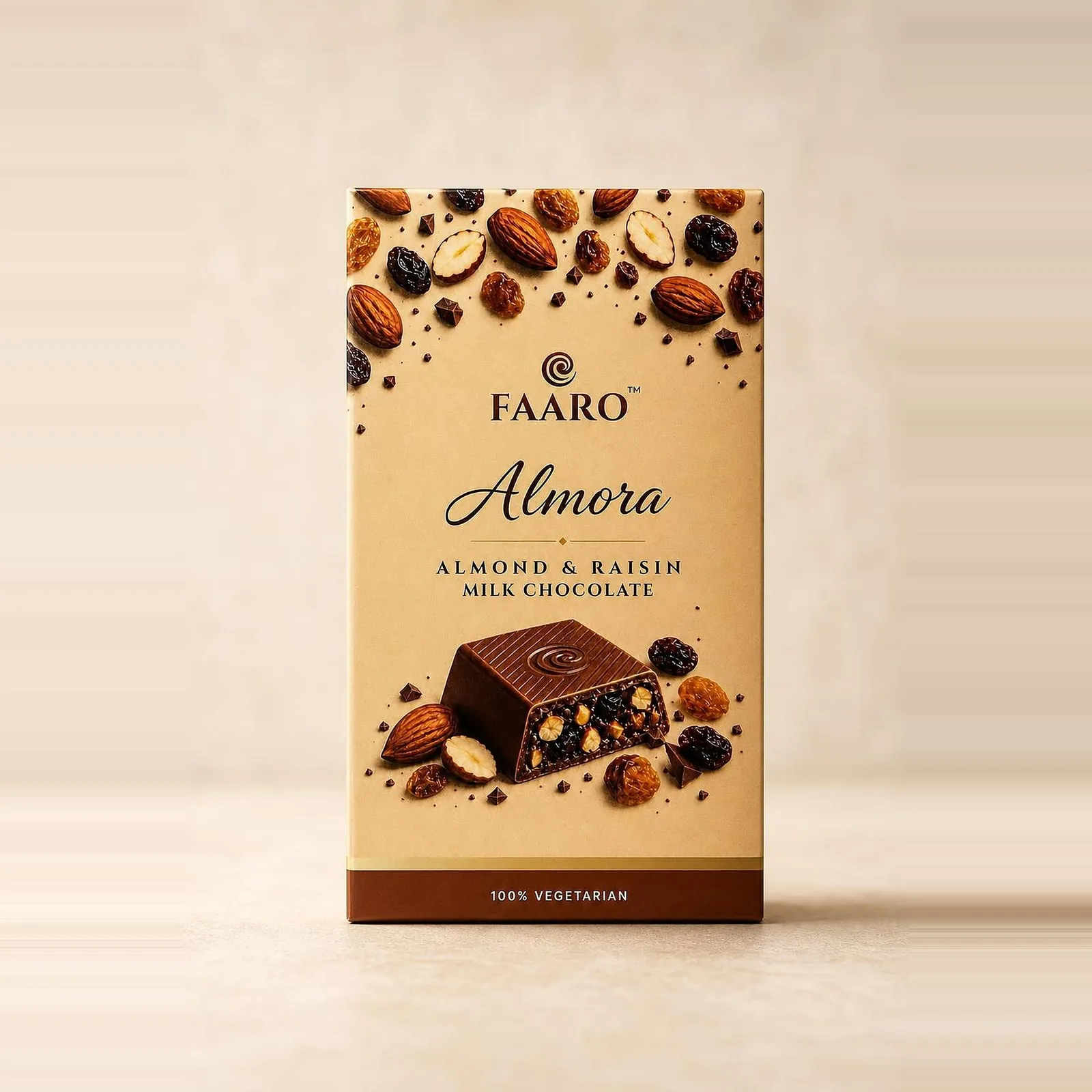 Roasted Almond & Raisin Milk Chocolate — front of pack