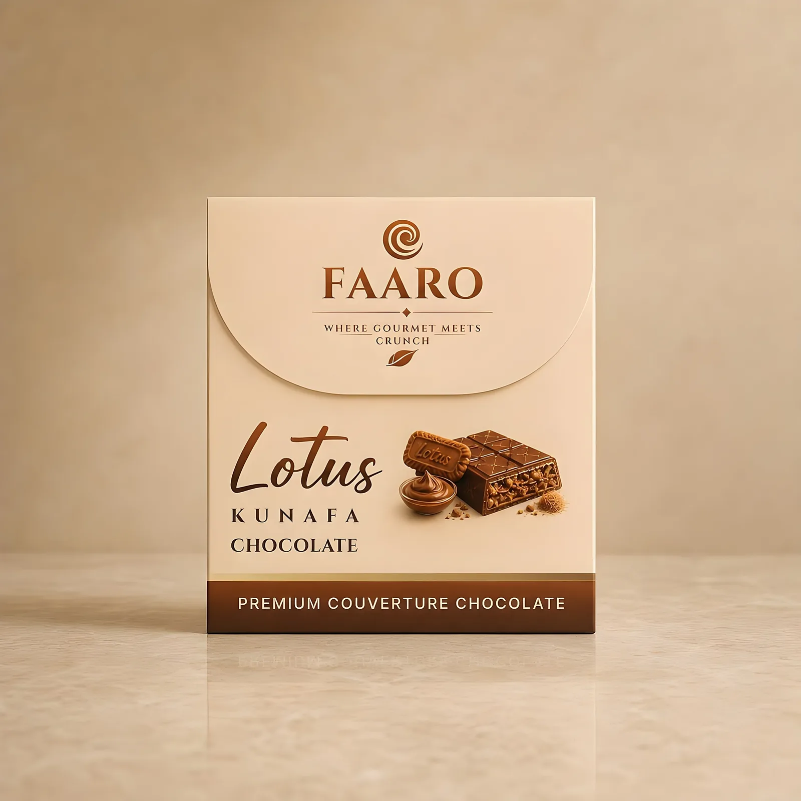 Lotus Kunafa Milk Chocolate (20g) — front of pack